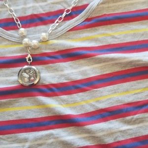 Large striped classic t lularoe